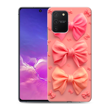 Силиконовый чехол на Samsung Galaxy S10 Lite с принтом Розовые бантики Силиконовый чехол на Samsung Galaxy S10 Lite с принтом Розовые бантики