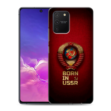 Силиконовый чехол на Samsung Galaxy S10 Lite с принтом Флаг Герб СССР Силиконовый чехол на Samsung Galaxy S10 Lite с принтом Флаг Герб СССР