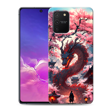 Силиконовый чехол на Samsung Galaxy S10 Lite с принтом Дракон Японский Силиконовый чехол на Samsung Galaxy S10 Lite с принтом Дракон Японский