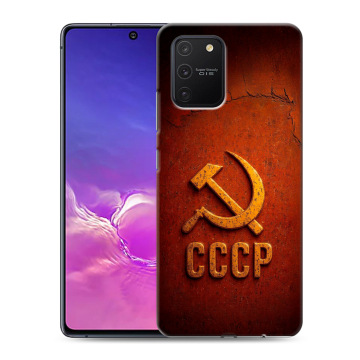 Силиконовый чехол на Samsung Galaxy S10 Lite с принтом Флаг Герб СССР Силиконовый чехол на Samsung Galaxy S10 Lite с принтом Флаг Герб СССР