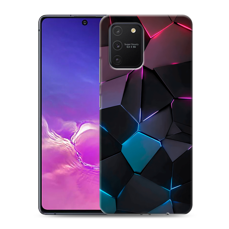 Силиконовый противоударный чехол на Samsung Galaxy S10 Lite с принтом Геометрия неона Силиконовый противоударный чехол на Samsung Galaxy S10 Lite с принтом Геометрия неона