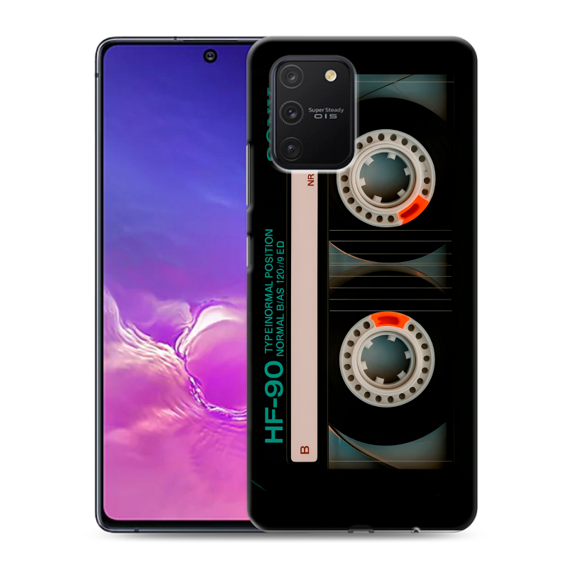 Силиконовый противоударный чехол на Samsung Galaxy S10 Lite с принтом Кассета Силиконовый противоударный чехол на Samsung Galaxy S10 Lite с принтом Кассета