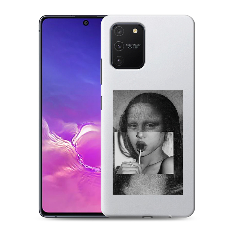 Силиконовый противоударный чехол на Samsung Galaxy S10 Lite с принтом Мона Лиза Силиконовый противоударный чехол на Samsung Galaxy S10 Lite с принтом Мона Лиза
