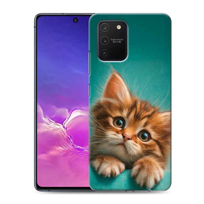 Пластиковый чехол на Samsung Galaxy S10 Lite с принтом котенок Пластиковый чехол на Samsung Galaxy S10 Lite с принтом котенок