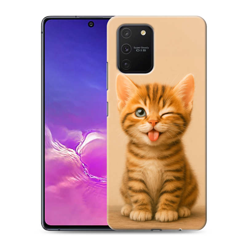 Силиконовый чехол на Samsung Galaxy S10 Lite с принтом котенок Силиконовый чехол на Samsung Galaxy S10 Lite с принтом котенок