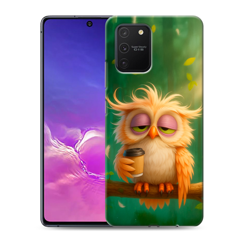 Силиконовый противоударный чехол на Samsung Galaxy S10 Lite с принтом сова Силиконовый противоударный чехол на Samsung Galaxy S10 Lite с принтом сова