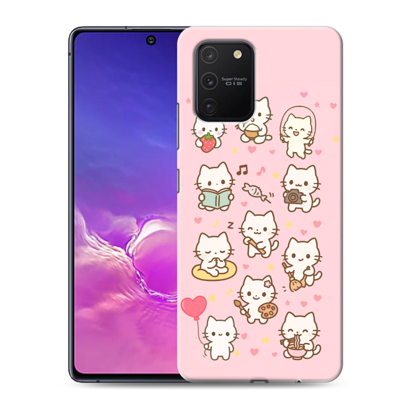 Пластиковый чехол на Samsung Galaxy S10 Lite с принтом Hello Kitty Хелоу Кити Пластиковый чехол на Samsung Galaxy S10 Lite с принтом Hello Kitty Хелоу Кити