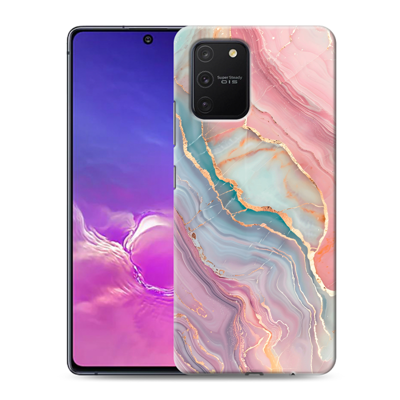 Пластиковый чехол на Samsung Galaxy S10 Lite с принтом розовый мрамор Пластиковый чехол на Samsung Galaxy S10 Lite с принтом розовый мрамор