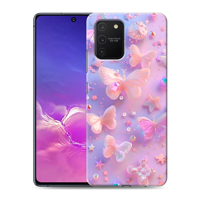 Силиконовый противоударный чехол на Samsung Galaxy S10 Lite с принтом Бабочки Силиконовый противоударный чехол на Samsung Galaxy S10 Lite с принтом Бабочки