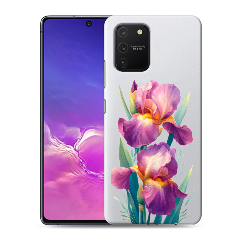 Силиконовый противоударный чехол на Samsung Galaxy S10 Lite с принтом Цветы орхидеи Силиконовый противоударный чехол на Samsung Galaxy S10 Lite с принтом Цветы орхидеи