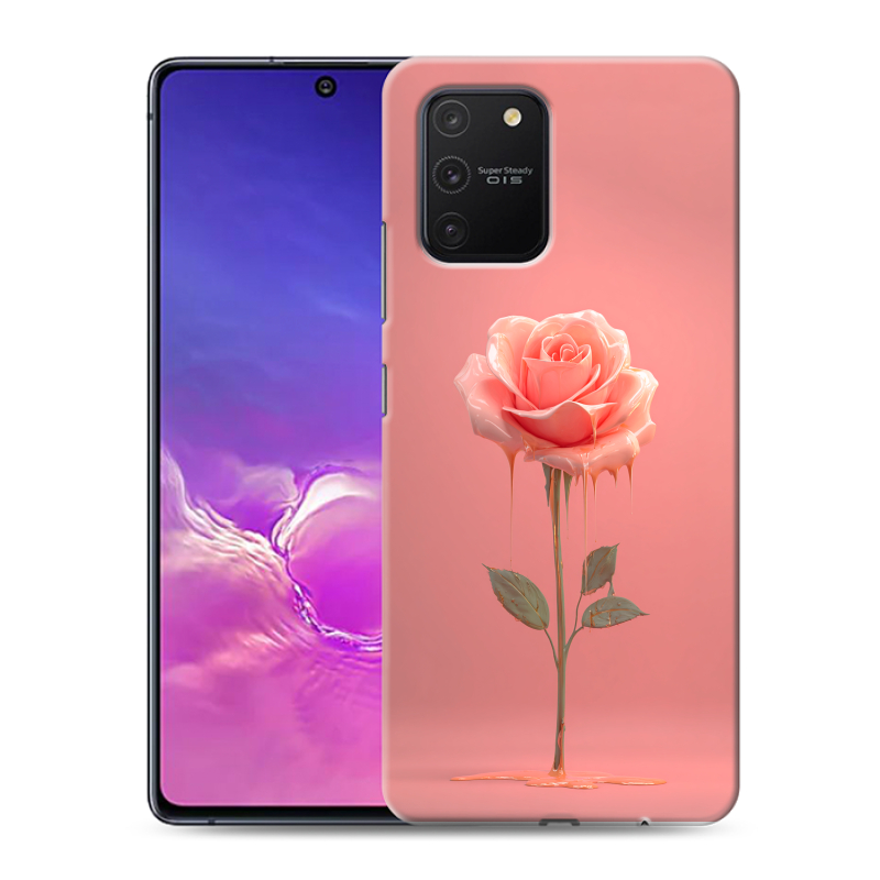 Силиконовый противоударный чехол на Samsung Galaxy S10 Lite с принтом Розовая роза Силиконовый противоударный чехол на Samsung Galaxy S10 Lite с принтом Розовая роза