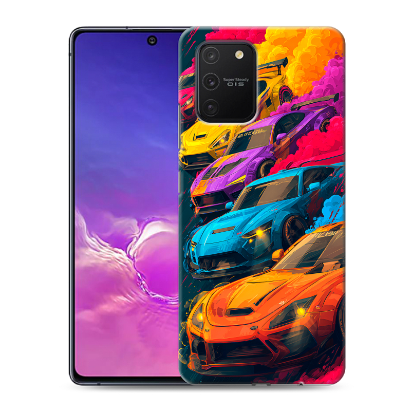 Силиконовый противоударный чехол на Samsung Galaxy S10 Lite с принтом Тачки Силиконовый противоударный чехол на Samsung Galaxy S10 Lite с принтом Тачки