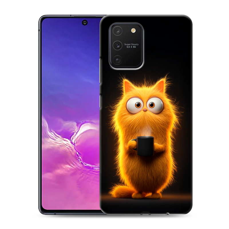 Силиконовый противоударный чехол на Samsung Galaxy S10 Lite с принтом Смешной кот Силиконовый противоударный чехол на Samsung Galaxy S10 Lite с принтом Смешной кот