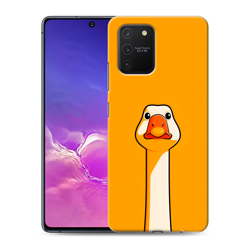 Силиконовый чехол на Samsung Galaxy S10 Lite с принтом Смешная утка Силиконовый чехол на Samsung Galaxy S10 Lite с принтом Смешная утка