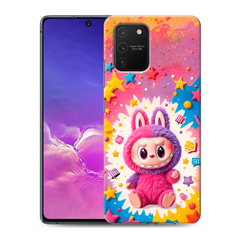 Силиконовый противоударный чехол на Samsung Galaxy S10 Lite с принтом Labubu Лабубу Силиконовый противоударный чехол на Samsung Galaxy S10 Lite с принтом Labubu Лабубу