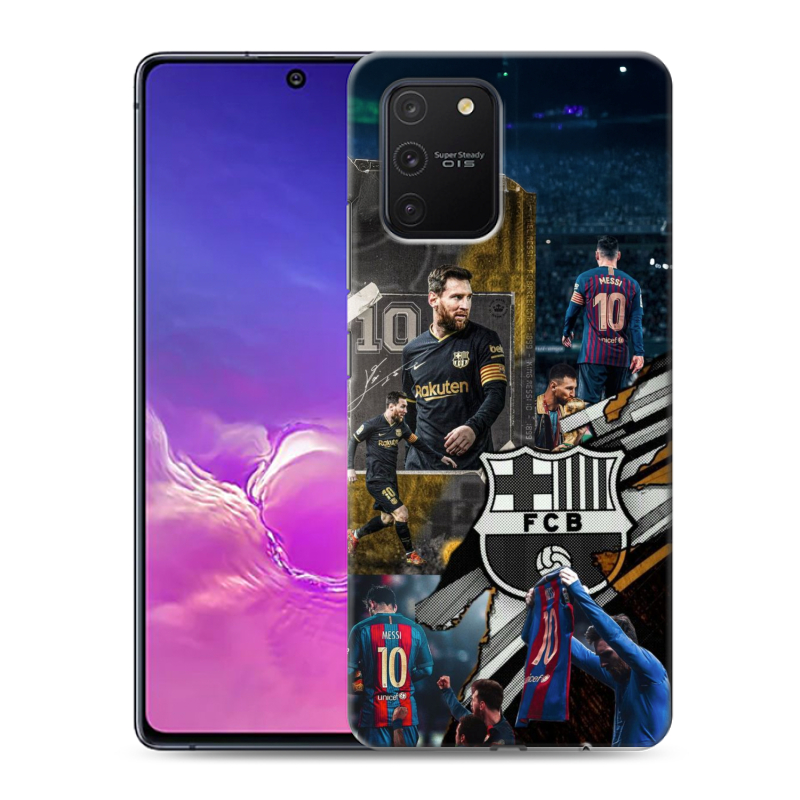 Силиконовый чехол на Samsung Galaxy S10 Lite с принтом Messi Barcelona Силиконовый чехол на Samsung Galaxy S10 Lite с принтом Messi Barcelona