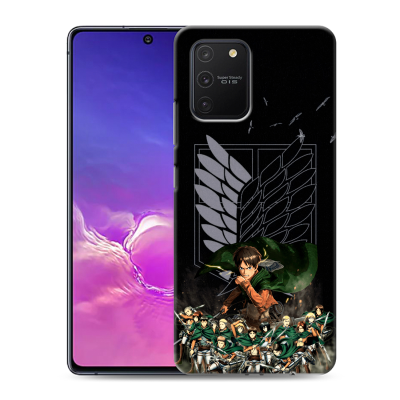 Силиконовый противоударный чехол на Samsung Galaxy S10 Lite с принтом Атака титанов Силиконовый противоударный чехол на Samsung Galaxy S10 Lite с принтом Атака титанов