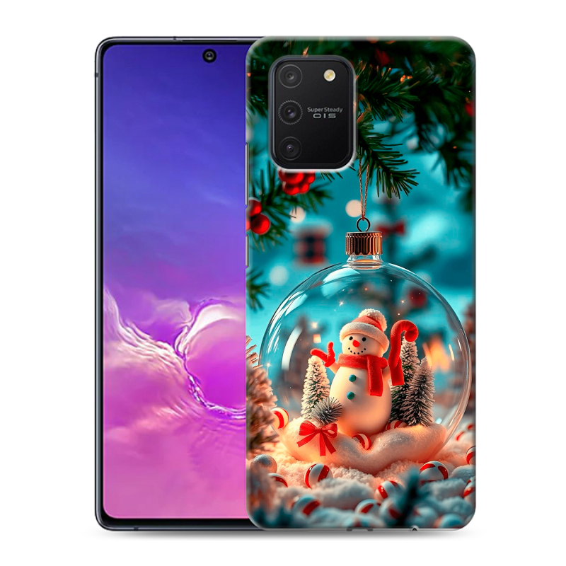 Силиконовый противоударный чехол на Samsung Galaxy S10 Lite с принтом Новый год Силиконовый противоударный чехол на Samsung Galaxy S10 Lite с принтом Новый год