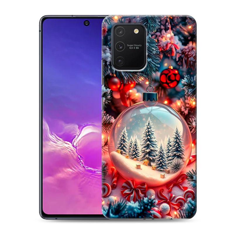 Силиконовый чехол на Samsung Galaxy S10 Lite с принтом Новый год Силиконовый чехол на Samsung Galaxy S10 Lite с принтом Новый год
