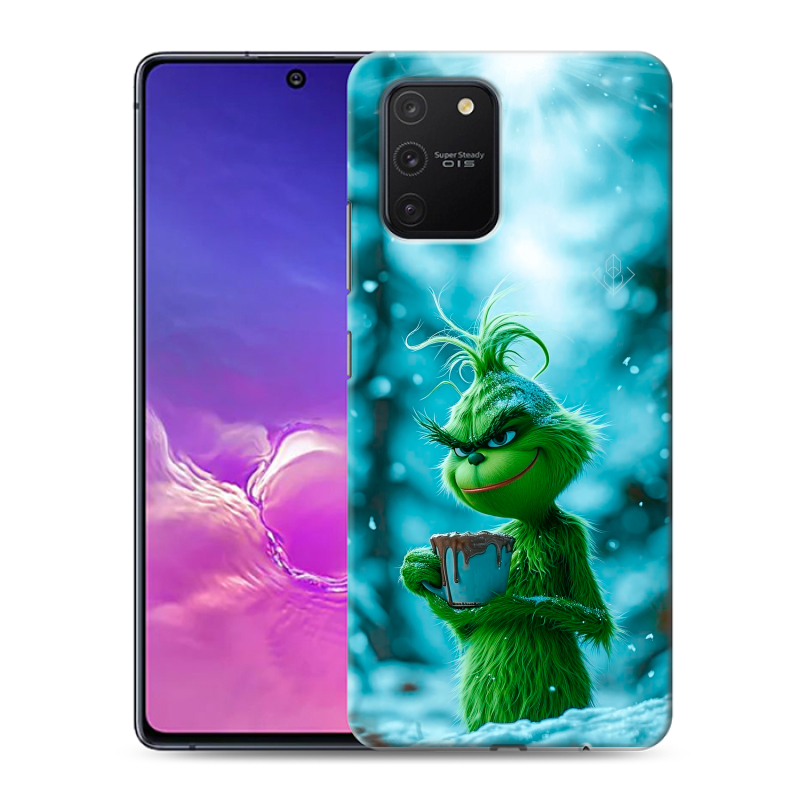 Силиконовый чехол на Samsung Galaxy S10 Lite с принтом Новый год гринч Силиконовый чехол на Samsung Galaxy S10 Lite с принтом Новый год гринч