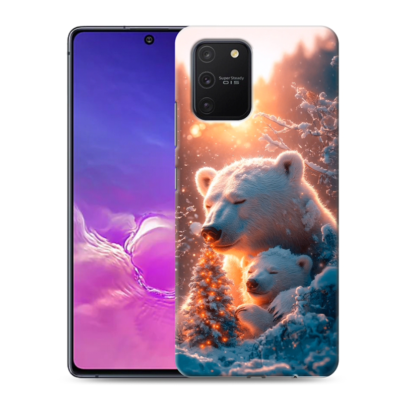 Силиконовый противоударный чехол на Samsung Galaxy S10 Lite с принтом Новый год Силиконовый противоударный чехол на Samsung Galaxy S10 Lite с принтом Новый год