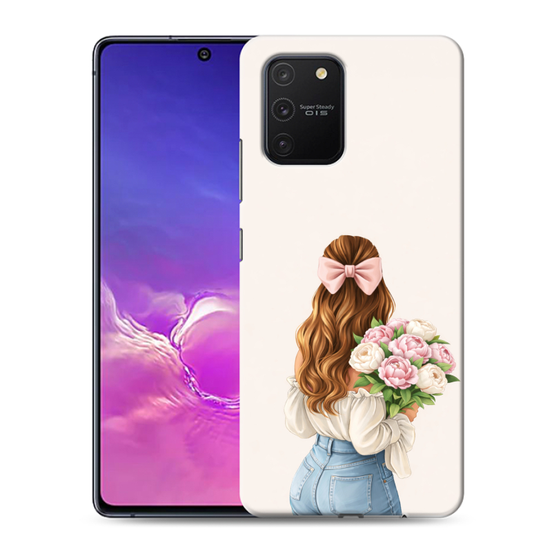 Пластиковый чехол на Samsung Galaxy S10 Lite с принтом женский Пластиковый чехол на Samsung Galaxy S10 Lite с принтом женский