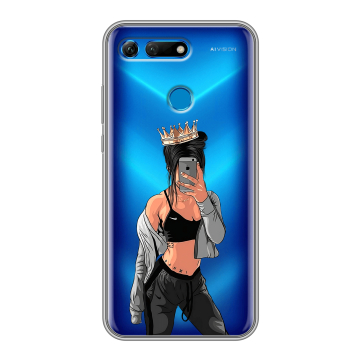Силиконовый противоударный чехол на Huawei Honor View 20 с принтом Женские принты Силиконовый противоударный чехол на Huawei Honor View 20 с принтом Женские принты