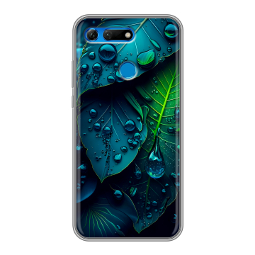 Силиконовый противоударный чехол на Huawei Honor View 20 с принтом Листья Силиконовый противоударный чехол на Huawei Honor View 20 с принтом Листья