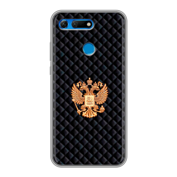 Силиконовый противоударный чехол на Huawei Honor View 20 с принтом Герб России принт Силиконовый противоударный чехол на Huawei Honor View 20 с принтом Герб России принт