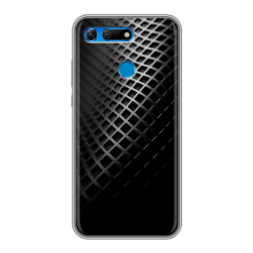 Силиконовый противоударный чехол на Huawei Honor View 20 с принтом Текстура металла Силиконовый противоударный чехол на Huawei Honor View 20 с принтом Текстура металла