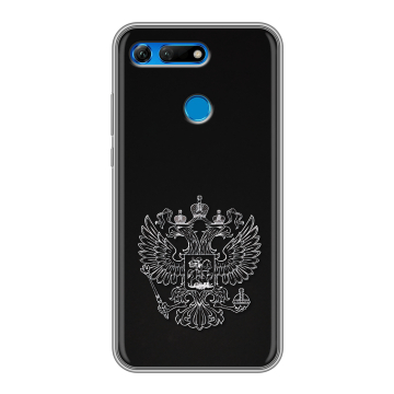 Силиконовый противоударный чехол на Huawei Honor View 20 с принтом Герб России Силиконовый противоударный чехол на Huawei Honor View 20 с принтом Герб России