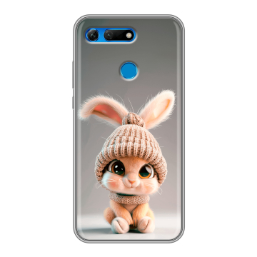 Силиконовый противоударный чехол на Huawei Honor View 20 с принтом Кролик Силиконовый противоударный чехол на Huawei Honor View 20 с принтом Кролик