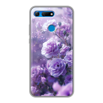 Силиконовый противоударный чехол на Huawei Honor View 20 с принтом Розы цветы Силиконовый противоударный чехол на Huawei Honor View 20 с принтом Розы цветы