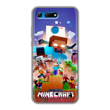 Силиконовый противоударный чехол на Huawei Honor View 20 с принтом Майнкрафт Minecraft Силиконовый противоударный чехол на Huawei Honor View 20 с принтом Майнкрафт Minecraft