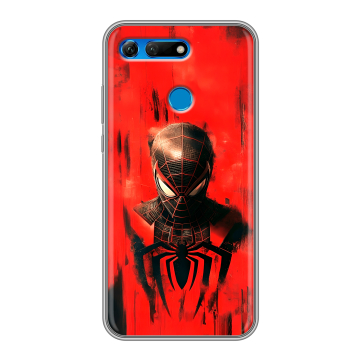 Силиконовый противоударный чехол на Huawei Honor View 20 с принтом человек паук spiderman Силиконовый противоударный чехол на Huawei Honor View 20 с принтом человек паук spiderman