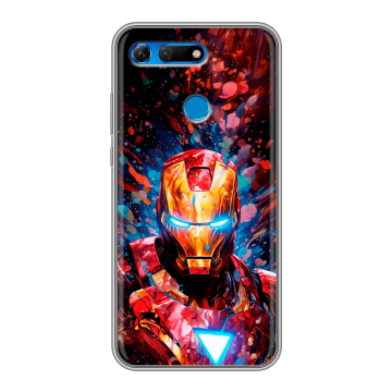 Силиконовый противоударный чехол на Huawei Honor View 20 с принтом Железный человек Ironman Силиконовый противоударный чехол на Huawei Honor View 20 с принтом Железный человек Ironman