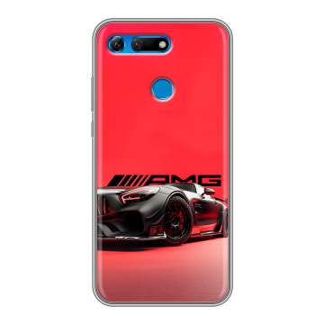 Силиконовый противоударный чехол на Huawei Honor View 20 с принтом Мерседес Mercedes AMG