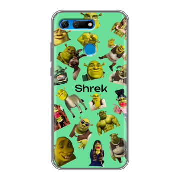 Силиконовый противоударный чехол на Huawei Honor View 20 с принтом Шрек Shrek