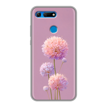 Силиконовый противоударный чехол на Huawei Honor View 20 с принтом Цветы