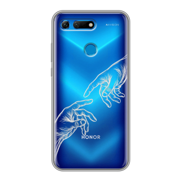 Силиконовый противоударный чехол на Huawei Honor View 20 с принтом Сотворение мира