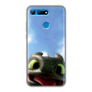 Силиконовый противоударный чехол на Huawei Honor View 20 с принтом Как приручить дракона Силиконовый противоударный чехол на Huawei Honor View 20 с принтом Как приручить дракона