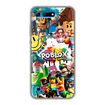 Силиконовый противоударный чехол на Huawei Honor View 20 с принтом Roblox Роблокс Силиконовый противоударный чехол на Huawei Honor View 20 с принтом Roblox Роблокс
