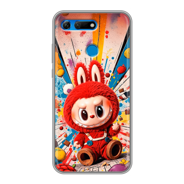Силиконовый противоударный чехол на Huawei Honor View 20 с принтом Labubu Лабубу Силиконовый противоударный чехол на Huawei Honor View 20 с принтом Labubu Лабубу