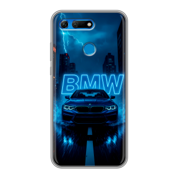 Силиконовый противоударный чехол на Huawei Honor View 20 с принтом BMW БМВ Силиконовый противоударный чехол на Huawei Honor View 20 с принтом BMW БМВ