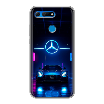 Силиконовый противоударный чехол на Huawei Honor View 20 с принтом Mercedes Мерседес Силиконовый противоударный чехол на Huawei Honor View 20 с принтом Mercedes Мерседес