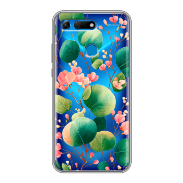 Силиконовый противоударный чехол на Huawei Honor View 20 с принтом женский Силиконовый противоударный чехол на Huawei Honor View 20 с принтом женский