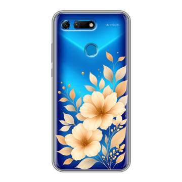 Силиконовый противоударный чехол на Huawei Honor View 20 с принтом для девушки Силиконовый противоударный чехол на Huawei Honor View 20 с принтом для девушки