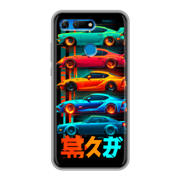 Силиконовый противоударный чехол на Huawei Honor View 20 с принтом машины тачки Силиконовый противоударный чехол на Huawei Honor View 20 с принтом машины тачки
