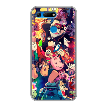 Силиконовый противоударный чехол на Huawei Honor View 20 с принтом Gravity Falls Гравити Фолз Силиконовый противоударный чехол на Huawei Honor View 20 с принтом Gravity Falls Гравити Фолз