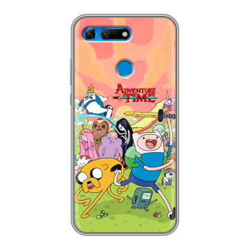 Силиконовый противоударный чехол на Huawei Honor View 20 с принтом Adventure time Время приключений Силиконовый противоударный чехол на Huawei Honor View 20 с принтом Adventure time Время приключений